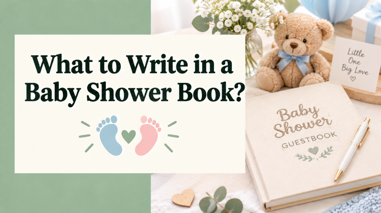 what to write in baby shower book
