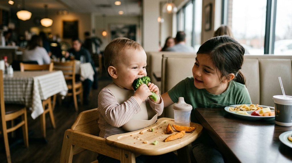 Preemies, Baby-Led Weaning, Restaurants, and Siblings