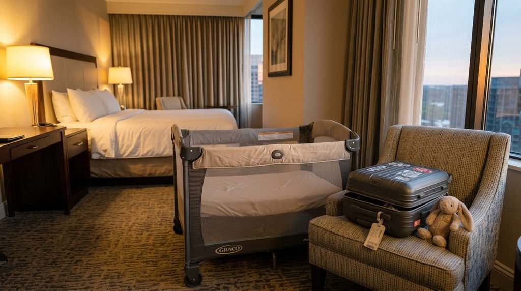 portable crib kept bare, when can babies sleep with stuffed animals while traveling