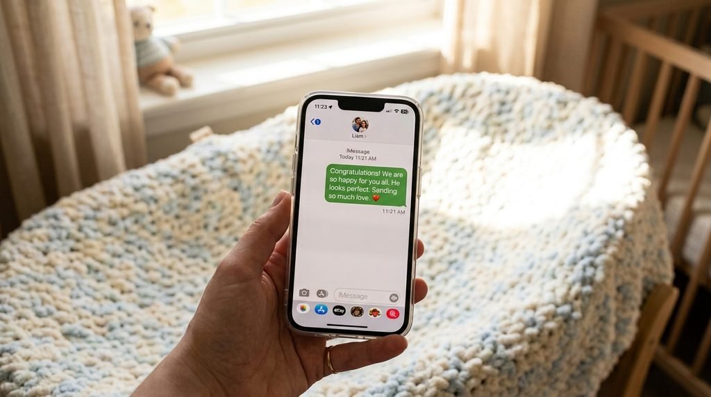 text message example of what to say to someone who just had a baby