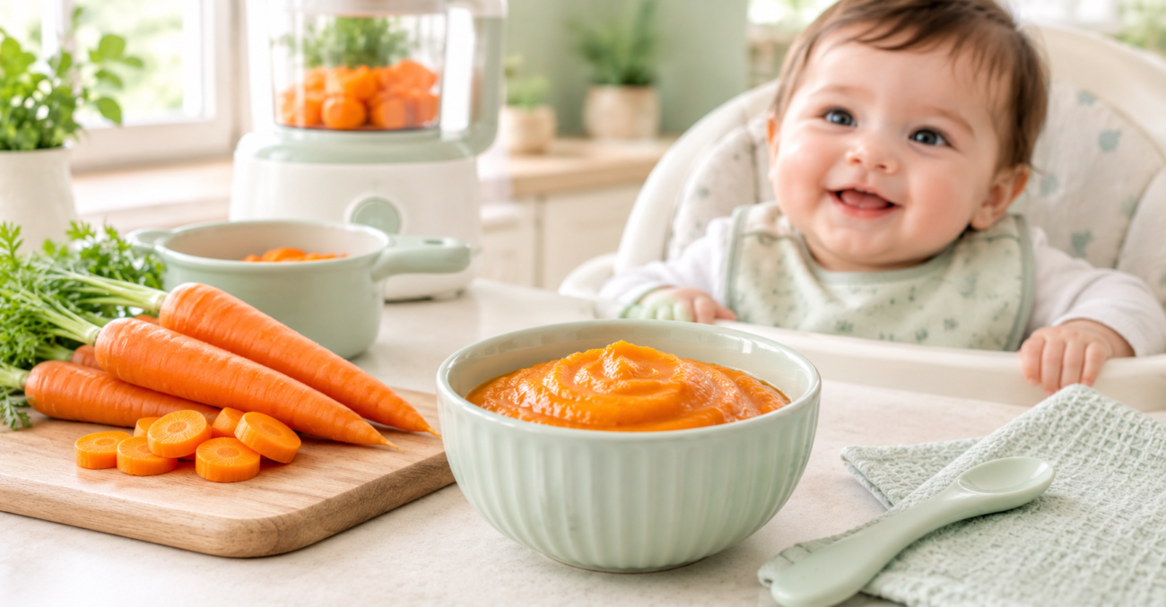 How to Make Carrot Puree for Baby