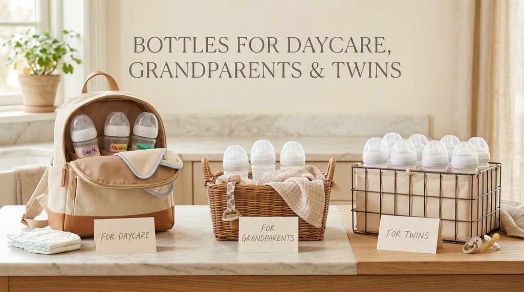 Bottles for Daycare, Grandparents and Twins